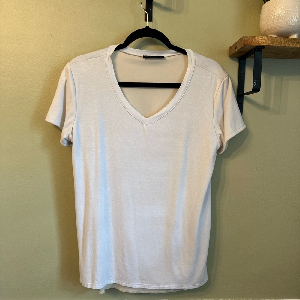Classic White V-Neck T-Shirt